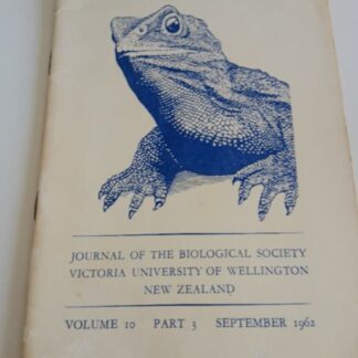 Tuatara - Journal of the Biological Society Vol 10 Part 3 (1962)